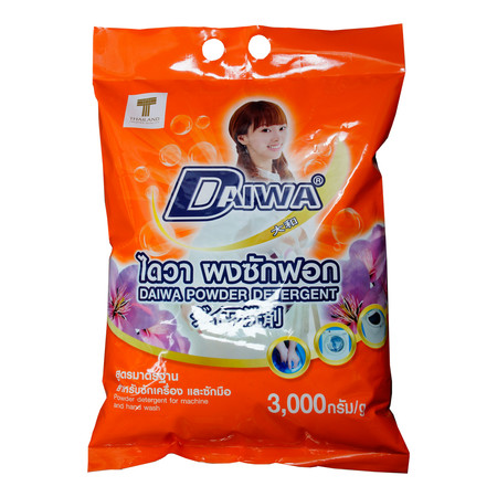 ไดวาผงซักฟอกสูตรซักเครื่องและซักมือ3000 กรัม