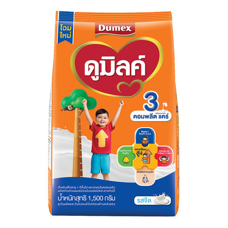 นมผงดูเม็กซ์ ดูมิลค์ 3 สูตร 3 รสจืด 1500ก.