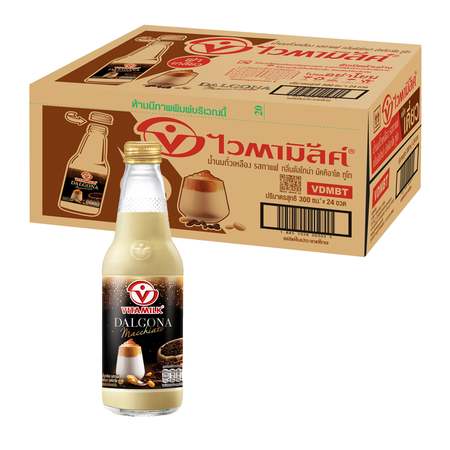 ไวตามิ้ลค์ ทูโก นมถั่วเหลือง รสกาแฟ กลิ่นดัลโกน่า มัคคิอาโต้ 300 มล. (ยกลัง 24 ขวด)