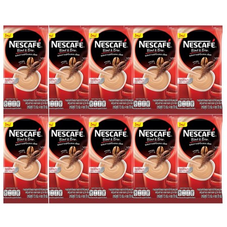 เนสกาแฟปรุงสำเร็จชนิดผง เบลนด์แอนด์บรู ริชอโรมา 70 กรัม (4 ซอง/ถุง) จำนวน 10 ถุง