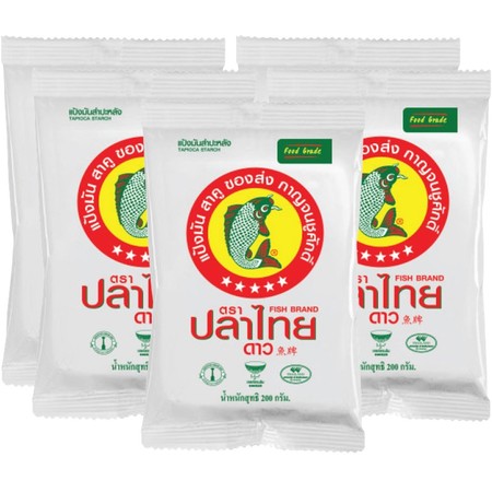 ปลาไทย5ดาวแป้งมัน 200 กรัม แพ็ก 5