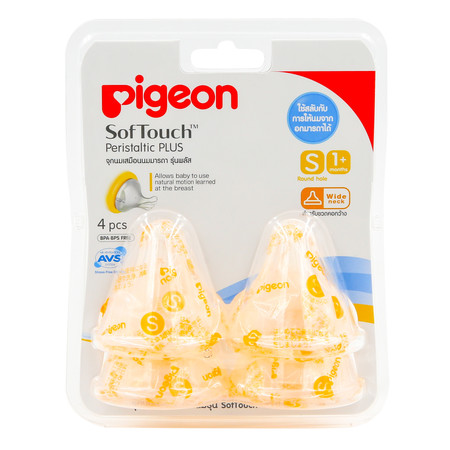Pigeon จุกนมเสมือนซอฟท์ทัช พลัส ไซส์ S แพ็ค4