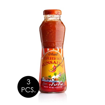 ซันซอสน้ำจิ้มสุกี้สูตรเข้มข้น 380 กรัม (แพ็ก 3 )