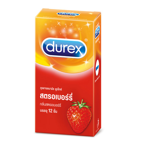 ดูเร็กซ์ ถุงยางอนามัย สตรอเบอร์รี่ รุ่น 12 ชิ้น