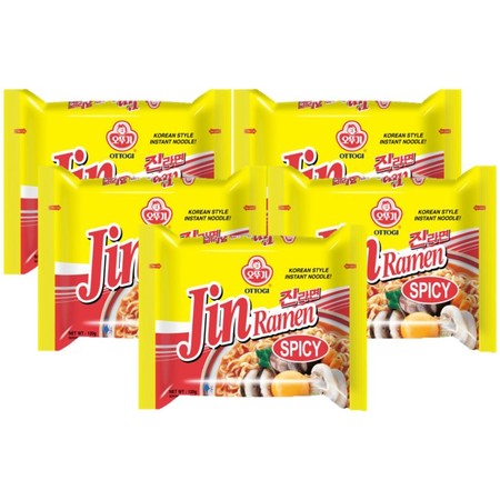 โอโตกิ จิน ราเมง สไปซี่ รสเผ็ด 120 กรัม แพ็ค 5 ซอง