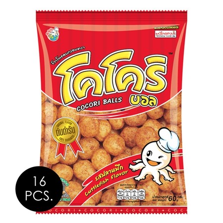 โคโคริบอล รสปลาหมึก 60 กรัม (ยกลัง 16 ชิ้น)