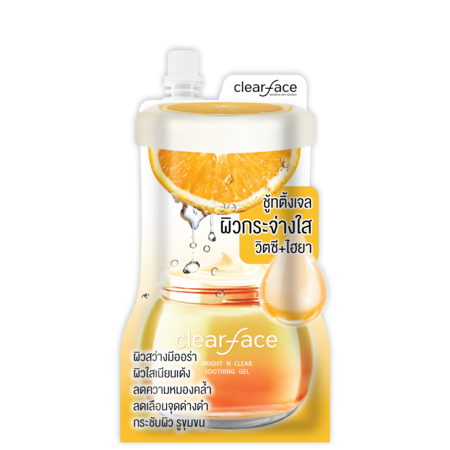 เคลียร์เฟสชู้ทติ้งเจลวิตซีไฮยาคอลลาเจน(ซอง) 50 กรัม 1กล่อง 6ชิ้น