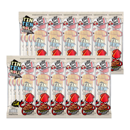 เถ้าแก่น้อยทินเท็นปลาม้วนปรุงรสหมึกย่าง 20 กรัม (แพ็ก 12)