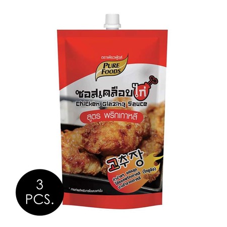 เพียวฟู้ดส์ ซอสเคลือบไก่สูตรเกาหลี 180 กรัม (แพ็ก 3 ชิ้น)