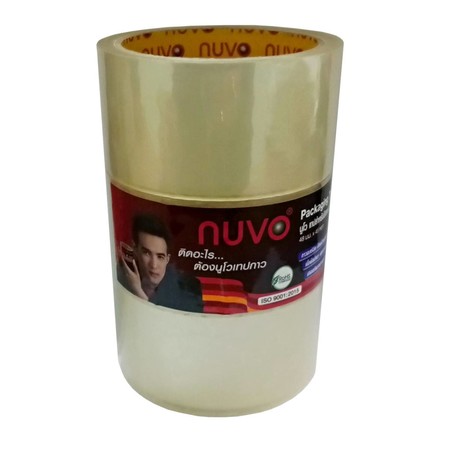 เทปสีใส OPP แพ็ก3 แบรนด์ Nuvo