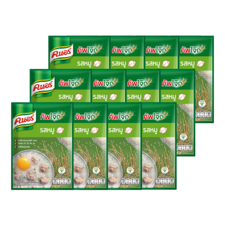 คนอร์คัพโจ๊ก รสหมู ซอง 35 กรัม แพ็ก 12 ซอง