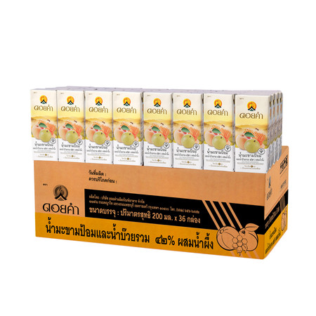 ดอยคำ น้ำมะขามป้อมและน้ำบ๊วยผสมน้ำผึ้ง กล่อง 200 มิลลิลิตร (ยกลัง 36 กล่อง)
