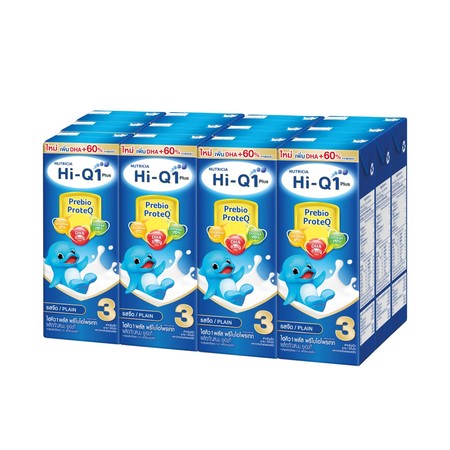 ดูเม็กไฮคิว 1 พลัส นมUHT รสจืด 180 มิลลิลิตร แพ็ก 12