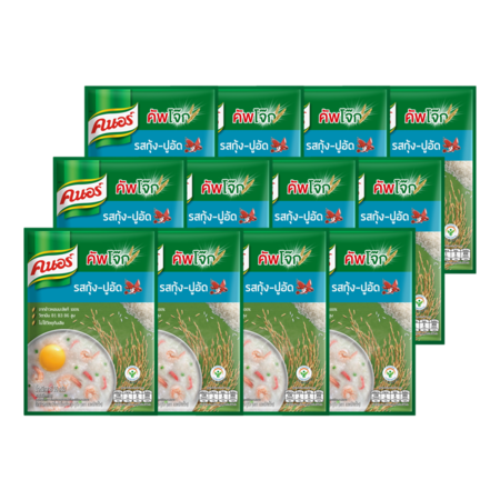 คนอร์คัพโจ๊ก รสกุ้ง-ปูอัด ซอง 35 กรัม แพ็ก 12 ซอง