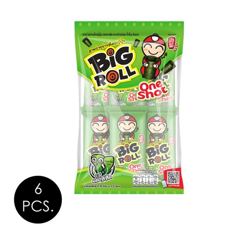 เถ้าแก่น้อย บิ๊กโรลวันชอทรสคลาสสิค 13.5 กรัม (แพ็ก 6 ชิ้น)