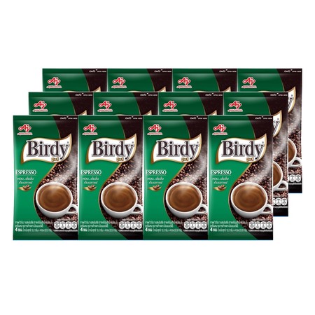 เบอร์ดี้ กาแฟสำเร็จรูปชนิดผง เอสเปรสโซ่ แพ็ก 4 ซอง(แพ็ก 12)