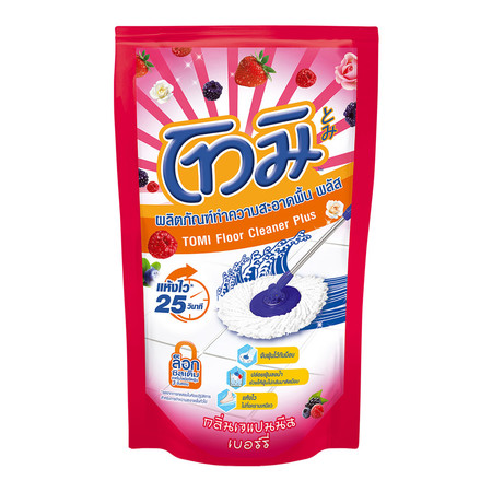 โทมิ น้ำยาถูพื้น สีชมพูเข้ม 800 มล. (3 ชิ้น/แพ็ก)