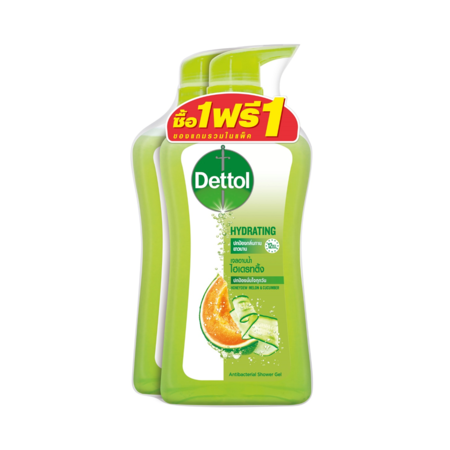 เดทตอล เจลอาบน้ำสูตรลาสติ้งเฟรชหัวปั๊ม 500 มิลลิลิตร (แพ็กคู่)