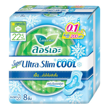 ลอรีเอะซูเปอร์อัลตร้าสลิมคูล 22.5 ซม. 8 ชิ้น (แพ็ก6)