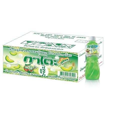 กาโตะ น้ำเมลอนผสมวุ้นมะพร้าว (ยกลัง 24 ขวด)