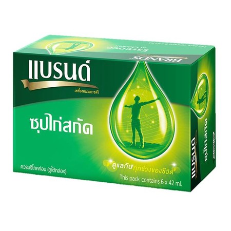 แบรนด์ซุปไก่สกัด สูตรต้นตำรับ 42 มิลลิลิตร แพ็ค 6 ขวด