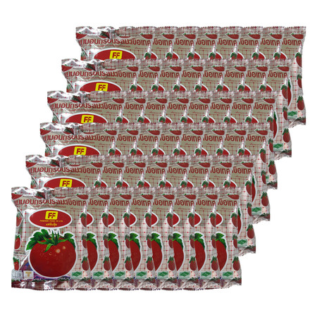 แฟชั่นฟู้ด ข้าวเกรียบรสมะเขือเทศ 15 กรัม(แพ็ก48)