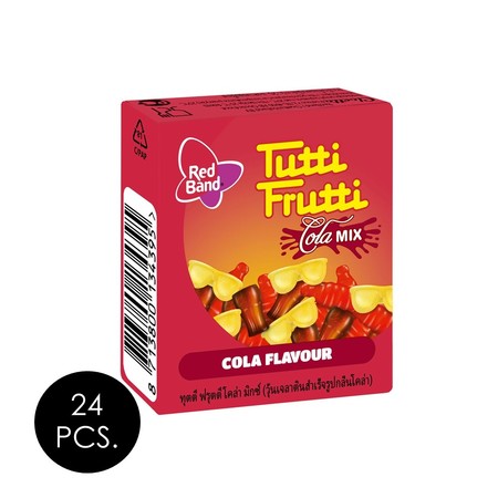 กัมมี่ทุตตี้ฟรุตตี้ รสโคล่ามิกซ์ 15 กรัม แพ็ก 24 ชิ้น