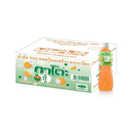 กาโตะ ส้มผสมวุ้นมะพร้าว 320 กรัม (ขายยกลัง 24 ขวด)