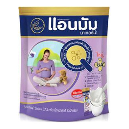 แอนมัมนมผงสำหรับคุณแม่ตั้งครรภ์ รสจืด แพ็ก 12 ซอง