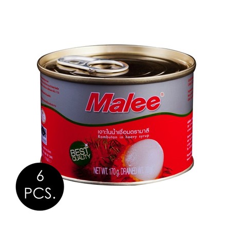 มาลี ลิ้นจี่ในน้ำเชื่อม 170 กรัม (แพ็ก 6 กระป๋อง)