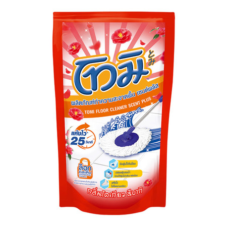 โทมิ น้ำยาถูพื้น สีแดง 800 มล. (3 ชิ้น/แพ็ก)