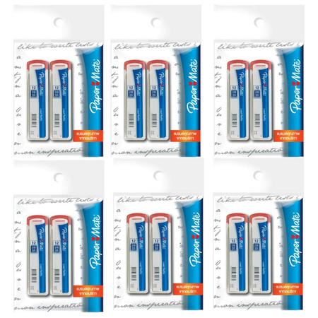 PAPER MATE ไส้ดินสอ2Bแพ็ค2 (บรรจุ2ชิ้น) แพ็ก 6