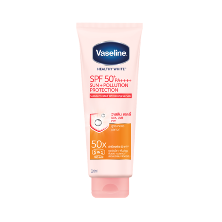 วาสลีน เฮลตี้ไวท์ ซันแอนด์โพลูชั่น โพรเทคชั่น ฟอร์มูล่า SPF50+ PA+++ เซรั่ม 320มล.
