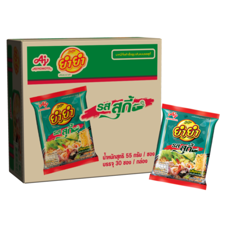 ยำยำเส้นแบน รสสุกี้ 55 ก. ยกลัง (แพ็ก30)