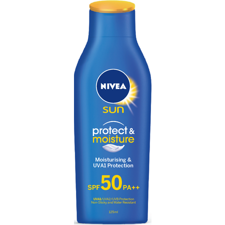 นีเวีย โลชั่นซันโพรเทคส์แอนด์มอยส์เจอร์ SPF50 125 มิลลิลิตร