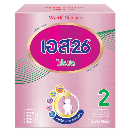 เอส26โปรมิล นมผงสูตร 2 สำหรับทารกและเด็กเล็ก อายุ 6 เดือนขึ้นไป 600 ก.