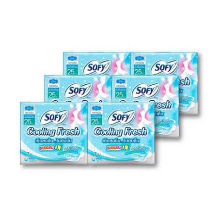 โซฟี คูลลิ่งเฟรชซุปเปอร์สลิม0.1 25เซนติเมตร (7ชิ้น) แพ็ก6