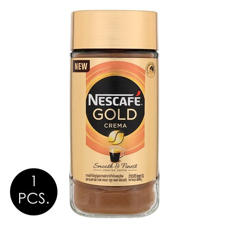 เนสกาแฟ โกลด์เครมมาสมูทแอนด์ไฟน์เนสท์ขวด 200 กรัม