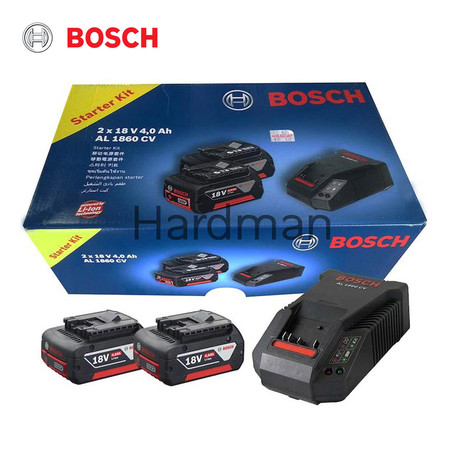 Bosch แบตเตอรี่ รุ่น Starter Kit (1 Charger + 2 batteries) 18V 4.0Ah