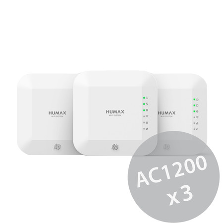 HUMAX E3 Home Wi-Fi System: Wide Package