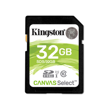 Kingston Canvas Select 32GB SD Card Class 10 80r/10w MB/S (SDS/32GB)