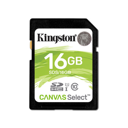 Kingston 16GB Canvas Select SD Card Class 10 80r/10w MB/s (SDS-16GB)