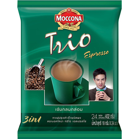 กาแฟมอคโคน่าทรีโอ 3in1 เอสเปรสโซ่ แพ็ค 24 ซอง
