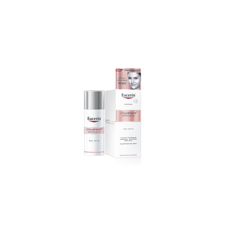 Eucerin Ultrawhite+ Spotless Day Fluid UVA/UVB SPF30 ลดฝ้าแดดหนาลึก และจุดด่างดำที่ต้นตอได้ดีกว่า 10 เท่า โดยไม่ทำให้ผิวไวต่อการเกิดจุดด่างดำและไม่กลับมาเป็นซ้ำอีก