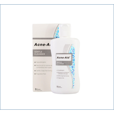ACNE AID GENTLE LIQUID (สีฟ้า) ผลิตภัณฑ์ทำความสะอาดผิวหน้าและผิวกาย 100ml