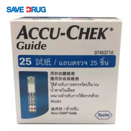 ACCU-CHEK GUIDE TEST STRIP 25's แผ่นตรวจวัดระดับน้ำตาล