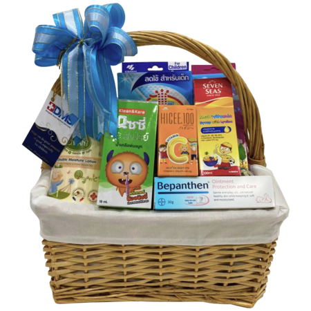 กระเช้าของขวัญเพื่อสุขภาพสำหรับเด็ก Kids Basket Size M (กระเช้าเพื่อสุขภาพ ไซด์ M)