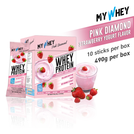 MY WHEY STRAWBERRY YOGURT 490 G.