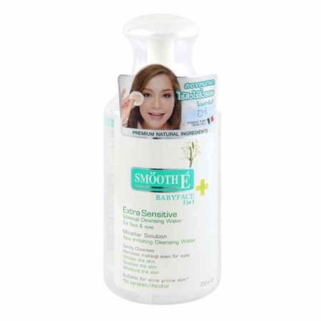 Smooth-E Babyface Extra Sensitive Cleansing water 300 ml.