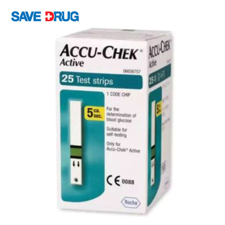 ACCU-CHEK ACTIVE 25 TEST STRIPS แผ่นตรวจวัดระดับน้ำตาล